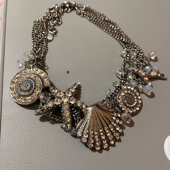 Aldo collar fashion jewelry silver seashell starfish necklace - Picture 5 of 7